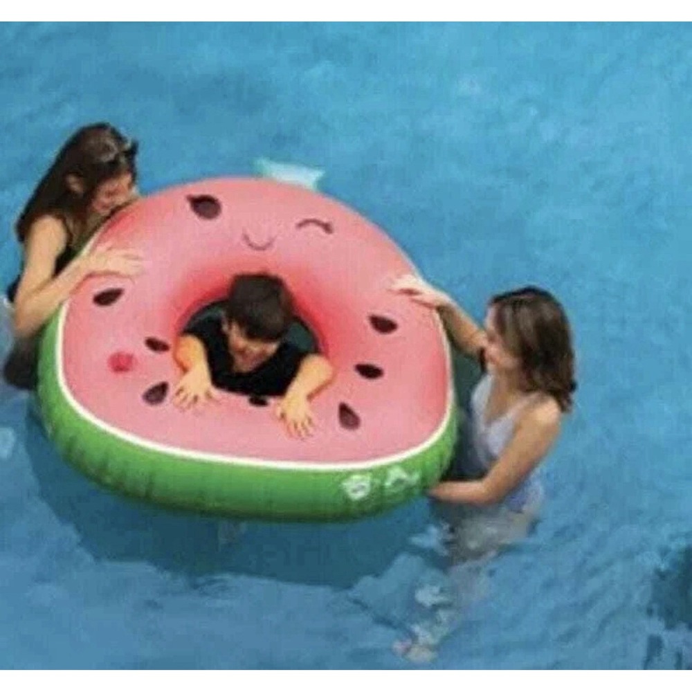 BigMouth, Squishmallows Wanda the Watermelon Pool Float, 46.5" x 42.5" x 13.4" - Picture 6 of 7